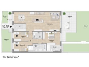 Wohnungsplan von Lobaugasse 25 Top 2.01