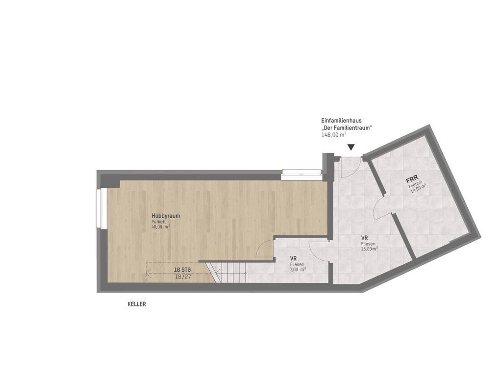 Plan Keller von Rieglgasse 1 Haus 1