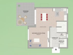 Plan Erdgeschoss von Holzgasse 123 Haus 1
