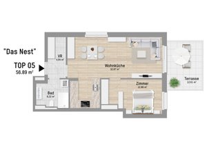 Wohnungsplan von Panethgasse 39 Top 5