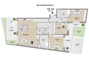 Wohnungsplan von Lobaugasse 25 Top 1.02