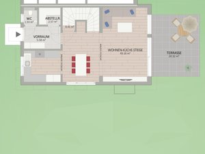 Plan Erdgeschoss von Schillochweg 51 Haus 2