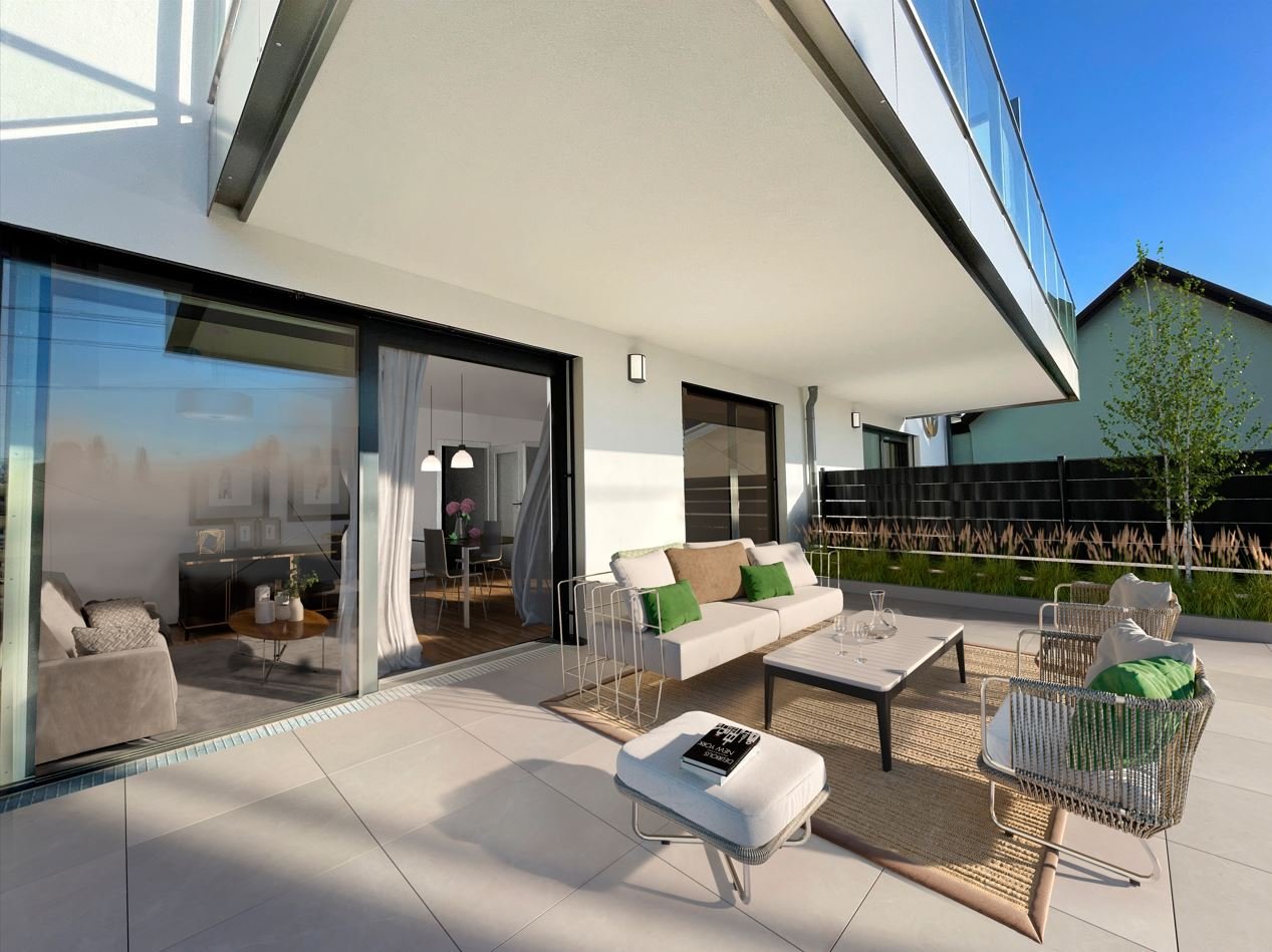 Terrasse einer Glorit Wohnung
