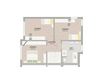 Plan Obergeschoss von Königsteingasse 2