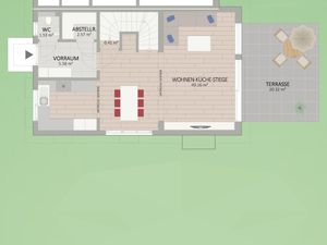 Plan Erdgeschoss von Schillochweg 51 Haus 2