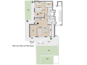 Wohnungsplan von Obstgartenweg 15-17 Top 1.01