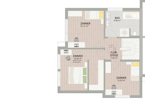 Plan Obergeschoss von Algenweg 40 Haus 1