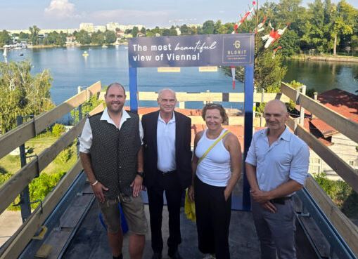 Projektteam bei der Gleichenfeier am Fischerstrand 22