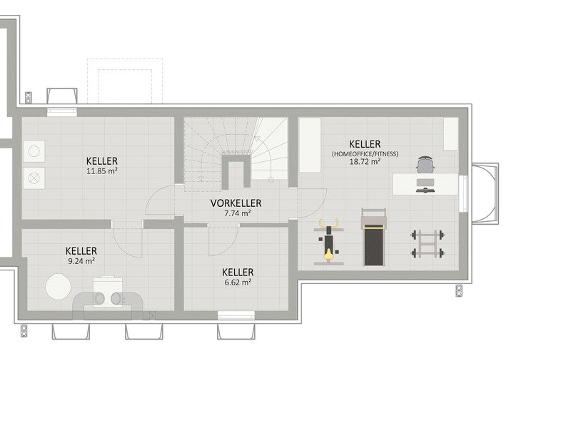 Plan Keller von Telephonweg 257 Haus 1