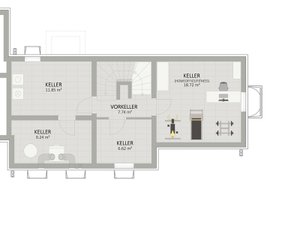Plan Keller von Telephonweg 257 Haus 1