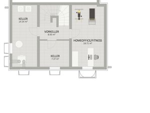 Plan Keller von Arztgasse 52 Haus 3