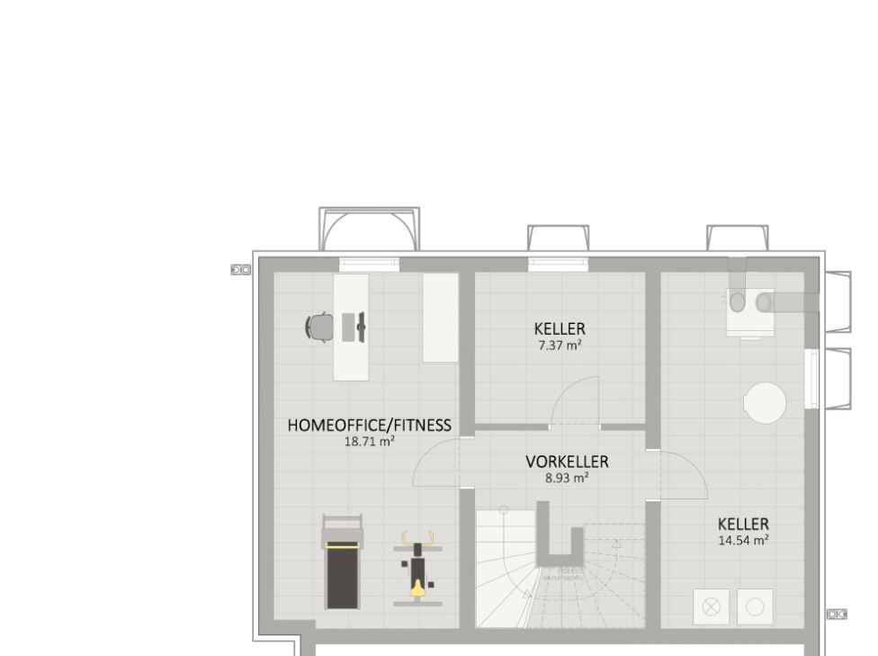 Plan Keller von Arztgasse 52 Haus 4