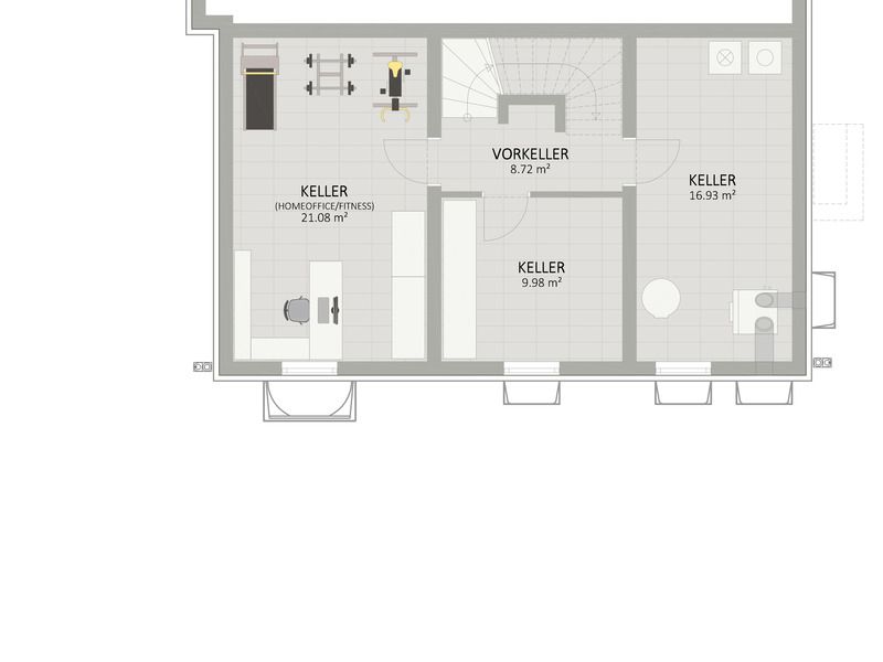Plan Keller von Eibischweg 44 Haus 2