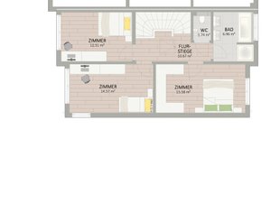 Plan Obergeschoss von Eibischweg 44 Haus 2