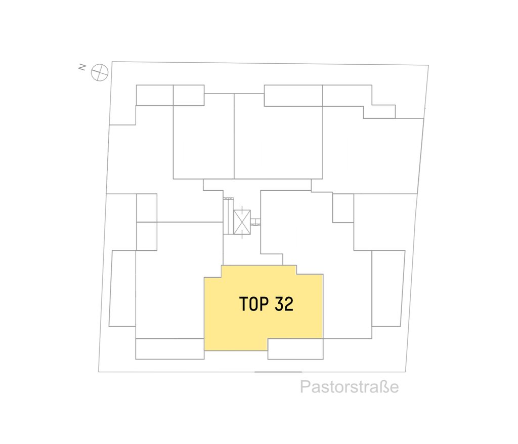 Lageplan von Pastorstraße 28 Top 32