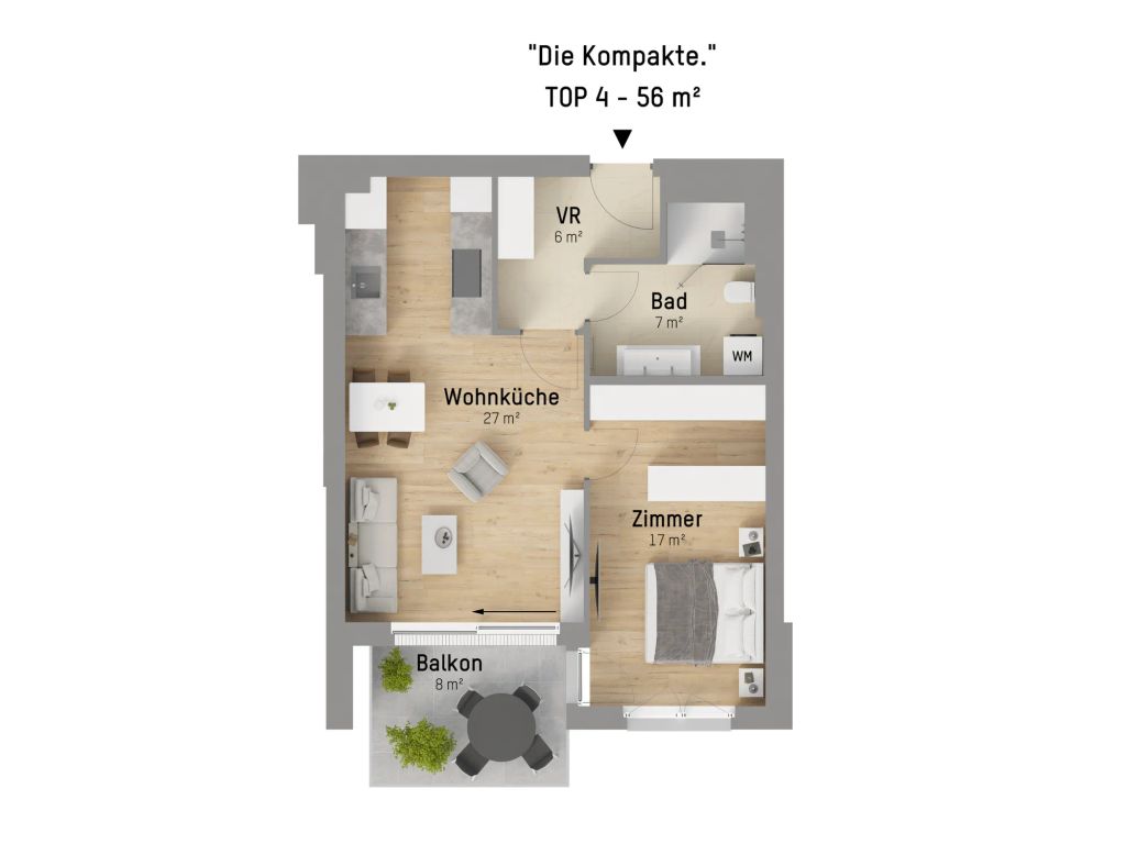 Wohnungsplan von Mühlhäufelweg 69 Top 4