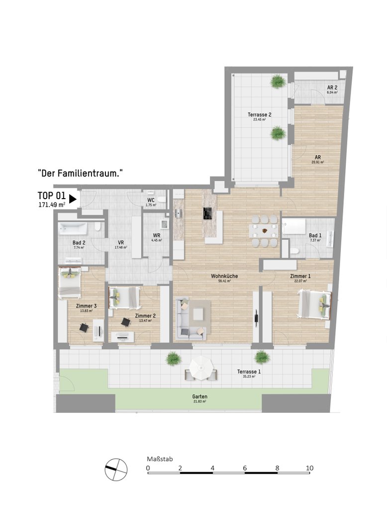 Wohnungsplan von Pastorstraße 28 Top 1