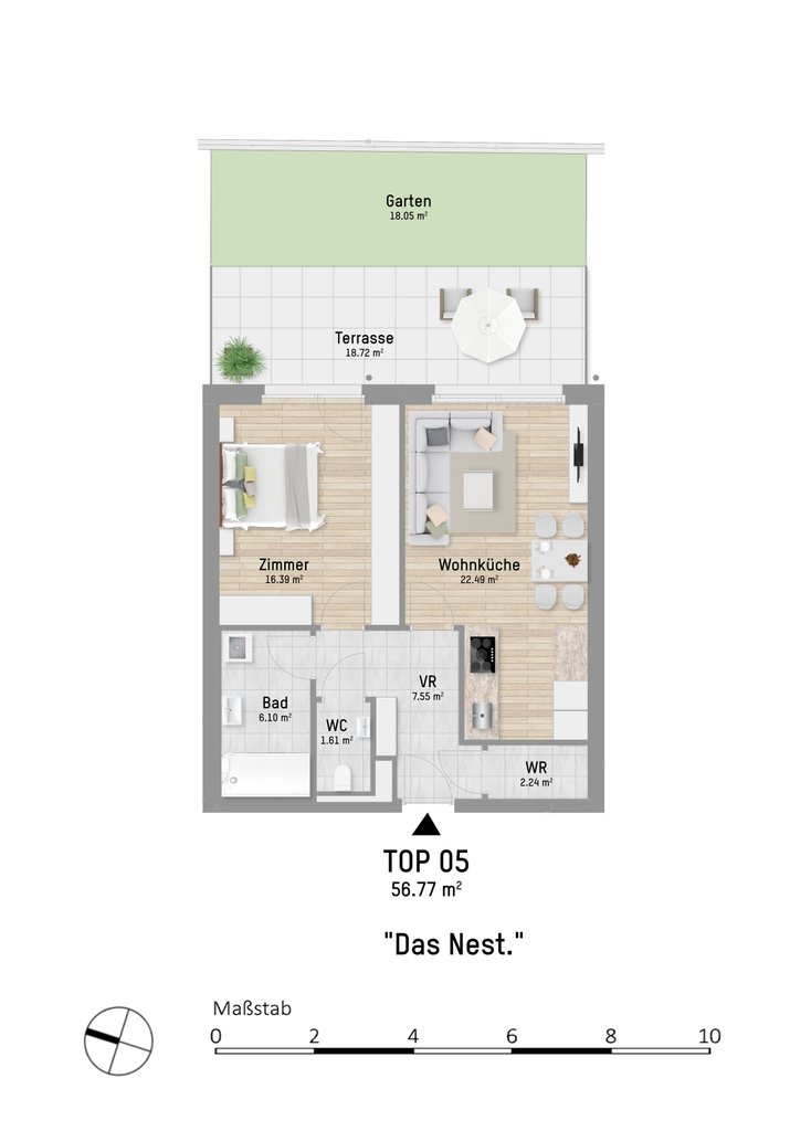 Wohnungsplan von Pastorstraße 28 Top 5
