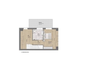 Plan Dachgeschoss von Rieglgasse 1 Haus 1