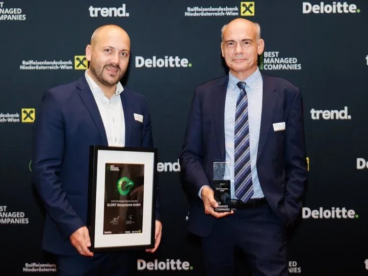 Lukas Sattlegger und Stefan Messar bei der Deloitte Preisverleihung