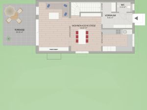 Plan Erdgeschoss von Lisseeweg 25